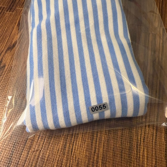 Blue and White Striped Sweater with Yellow Accents | M - Picture 8 of 11